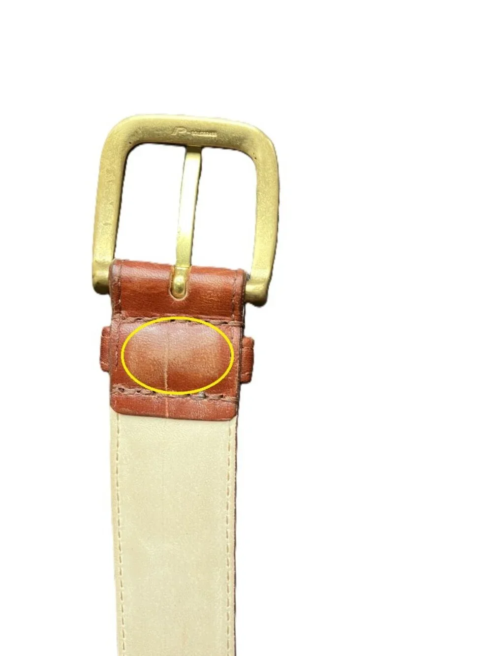 Cartoni Genuine Leather Belt Solid Brass Buckle Brown 36 Made in South Africa